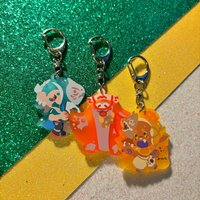 Splatoon 3 Candied Bandits Deep Cut Shiver Frye Big Man Frosted Acrylic Charms Collection Toys Gift for Friend
