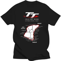 Cool Isle of man TT Map T Shirts Pure Natural Cotton Man Nice T-Shirt