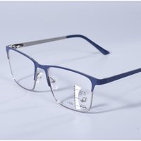 Blue Frame Oversize Progressive Multifocal Reading Glasses For Women Men Anti-Blue Light Full Frame Square Presbyopia Eyeglasses