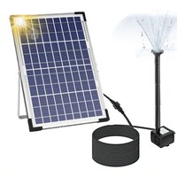 10W Solar Fountain Pump with Large Solar Panel 3 Nozzles Max. Water Height 100cm for Bird Bath Fish Tank Pond Garden Decoration