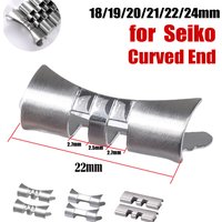 2pcs Stainless Steel Straight Curved End Link 18/19/20/21/22/24mm for Seiko Connector for Jubilee for Oyster Watch Band Adapter