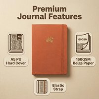 A5 Dotted Notebook Faux PU Leather Hardcover Journal 160GSM Thick Paper 160 Numbered Pages Dot Grid Planner with Elastic Band