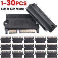 1-30PCS SATA 22 Pin 7+15 Pin Male Plug SATA To SATA Adapter 22P 7+15P Female Jack Convertor Adapter Components