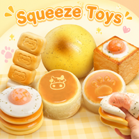 Slow Rising Squeeze Toy Simulation Potato Toast Bread Squishy Water Sensory Soft Food Model For Anxiety Relief Funny Gift
