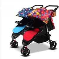 2025 Twin Kinderwagen trennbar und kombinierbar, faltbarer Kinderwagen vergrößert und verbreitert, Hochansicht-Kinderwagen