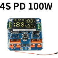 4S 18~100W Adaptive Bidirectional Fast Charging Module Power Bank Mainboard with Battery Level Display Thermal Control Protectio