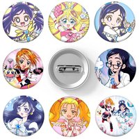 1pc Anime Futari Wa Pretty Cure Cartoon Style Badge Brooches On Backpack Decoration Round Enamel Pins For Accessorys