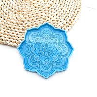 Mandala Coaster Silicone Mold Diy Epoxy Resin Mold Concrete Casting Plaster Craft Coaster Home Decoration Placemat Making Tool