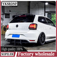 Hot Design for VW Volkswagen POLO 6R Spoiler 2011 To 2017 High Quality ABS Spoiler By Carbon Fiber Black DIY Paint Polo Spoiler
