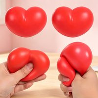 Valentine's Day Heart Squishy Pinch Soft Stress Ball Tension Anxiety Relief Fidget Toy Cute Kawaii Desk Decompression Plaything