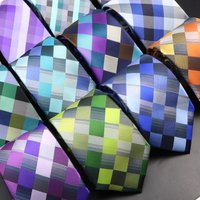 New Design Wedding Business Men Tie Green Purple Blue Plaid Neckties Men Business Dropshipping Groom Collar Accessories Gift