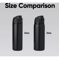Owala FreeSip Insulated Stainless Steel Water Bottle with Straw, BPA-Free Sports Water Bottle, Great for Travel, 24 Oz,black
