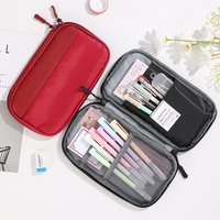Multi-Layer Large Capacity Oxford Pencil Case, Zipper Storage Pouch for School Office, Student Stationery Organizer