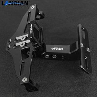 For Honda VFR800 VFR 800 2002 2003 2004-2023 Fender Eliminator Adjustable License Plate Holder Bracket LED Turn Signal Light