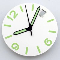 High quality 28.5mm black white green watch dial watch hands C3 green Luminous fit movement NH35 NH36 automatic movement