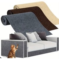 1Roll Cat Scratching Mat Self-Adhesive Trimmable Carpet Cat Scratching Post Carpet for Anti-scratching Sofa Furniture Protection