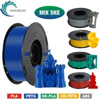 KINGROON Multi-Pack Combo PLA/PETG/ABS/HS PLA & PETG 5kg Spulen Standard Filament 1,75 mm für Weniger Abfall Mehr Drucke 3D-Filament