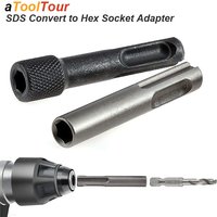 Electric Hammer Adapter Power Drill Screwdriver Converter SDS Plus Convert to 1/4 Hex Shank Magnetic Socket Nut Impact Driver