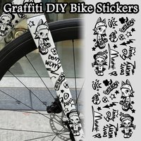 UV Transparent Graffiti DIY Bicycle Stickers Cycling Bike Frame Top Tube MTB Road Bikes Moto Front Fork Helmet Accessories Decal