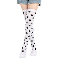Over Above Knee Socks Womens Striped Thigh High Stockings Dot Ladies Girls Black White Pink Long Cosplay Lolita Harajuku Y2k