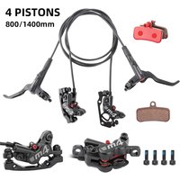MEROCA 4-Piston MTB Hydraulic Brake Set With Silicone Protective Cover Front And Rear Brake 800mm/1400mm Bike Disc Brake For MTB image 4