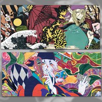 Japanese Ukiyo-e Style Mononoke Mouse pad Table Mat Gaming XXL Anime Mousepad Keyboard Carpet Desktop Mat