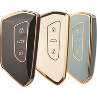 jingyuqin New Arrival 3Buttons Remote Car Key TPU For VW Volkswagen Golf 8 Mk8 2020 Skoda Case Cover Part Protect