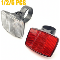 1/2/5Pcs Bicycle Warning Light Front Rear Reflector Safety Lens Portable Durable Reflective Light Outdoor cycling Accessories