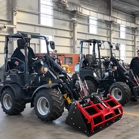 New Europe Style Compact Loader Kubota Engine Wheel Loader Rated Lifting Capacity 1500kg High Quality 2 Ton Loaders Customized
