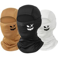 AliExpress NONE 1pc/2pcs/3pcs cycling balaclava hat - full face cover with breathable design, suitable for cycling smiling face pattern printed