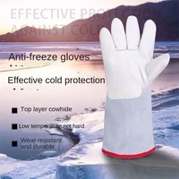 Anti-freeze Gloves Low Temperature Resistant Cowhide Gloves Cold Storage Cold Gloves Experiment Anti-liquid Nitrogen