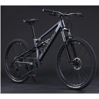 Low MOQ Black 27.5 Inch Bike Soft Tail Full Suspension Dual Disc 12 Speed Ordinary Pedal Mountain Bike
