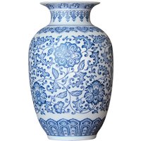 Jingdezhen Matte Glaze Thin-bodied Blue And White Porcelain Vase Chinese-style Retro Living Room Elegant Decorative Ornament
