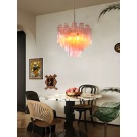 Glass Pendant Ceiling Chandeliers LED Lighting Fixture Hanging Lamp for Ceiling Vintage Room Decor Lustre Restaurant Bedroom