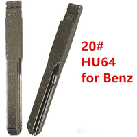 10/20pcs 20# HU64 Metal Uncut Blank Flip Remote Key Blades for Benz for Keydiy KD Xhorse VVDI JMD Remote Car Key Blade