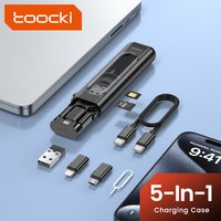 Toocki 5 in 1 Charging Case Set PD 60W USB C To Type C Cable For iPhone 15 Pro Max USB Adapter Cable For Samsung S23 Xiaomi 12