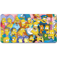 Cartoon The S-Simpsons-S Mouse Pad Large Non-Slip Waterproof Mat Stitched Edge Keyboard Pad for Gaming Daily Office