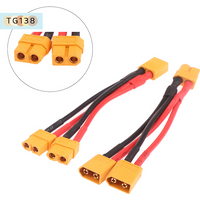 【New】Male Female Cable Dual Extension Y Splitter 3-Way 14AWG Silicone Wire XT60 Parallel Battery Connector For RC Motor