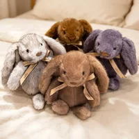 18cm Simulated Fur Rabbit Plush Toy Furry Rabbit Plush Doll Soft Stuffed Animal Doll Cute Birthday Gift