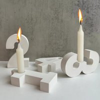Geometrische Zahlen Leinenhalter Silikonform DIY Kerzenständer Handwerk Herstellung Gips Harz Gussformen Home Festival Ornament