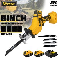 VIVISSO Cordless Electric Reciprocating Saw Electric Saw Variable Speed Metal Wood Cutter For Dewalt 20V Battery Pins