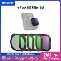 NEEWER 4 Pack ND Filter Set Adjustable CPL + UV + Black Diffusion 1/4 + ND16 for Insta 360 Ace Pro Insta360 Ace Pro 2