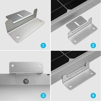 8/16Pcs/Set Solar Panel Mounting Bracket Kits PV Panel Roof Solar Panel Aluminum Mounting Z Type Bracket For Car Boat RV Yacht