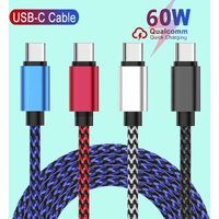 3A USB Type C Cable Fast Charging Battewry Charger Wire Nylon Date Charger For Xiaomi Huawei Samsung Phone Accessories 1M 2M 3