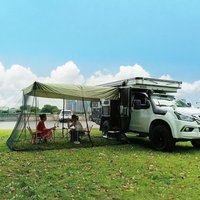SUV Tailgate Camping Tent, Attaches to Car for Mosquito-Proof & Sun Shade, Waterproof Shelter for Outdoor Adventure