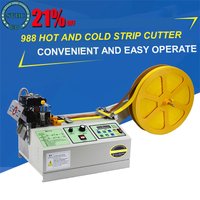 988 Auto Computer Hot and Cold Cloth Belt Tape Cutting Machine Auto Magic Adhesive Tape Zipper Webbing Machine Cutting Tool image 3