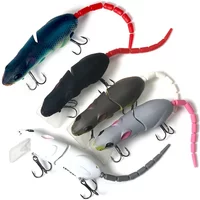 New Artificial Fishing Lure Plastic Mouse Lure Swimbait Rat Fishing Bait for Pike Bass with Hook Fishing Tackle Minnow Crankbait