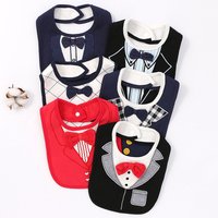 Nœud papillon tridimensionnel pour nouveau-né à terme, serviette de salive, bavoir imperméable pour homme, sac de riz doux pour bébé masculin, imperméable