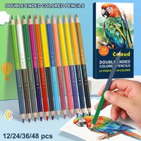 Double-Ended Colored Pencils Set,12-48 Pcs 24-96 Colors,Smooth Art Drawing Pencils for Artists Adults,School Supplies