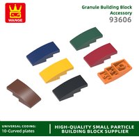 Wange 67Pcs/lot 93606 Slope Curved 4 x 2 Block Moc Color Accessories Compatible with Brick DIY Children's Toy Assembly Parts